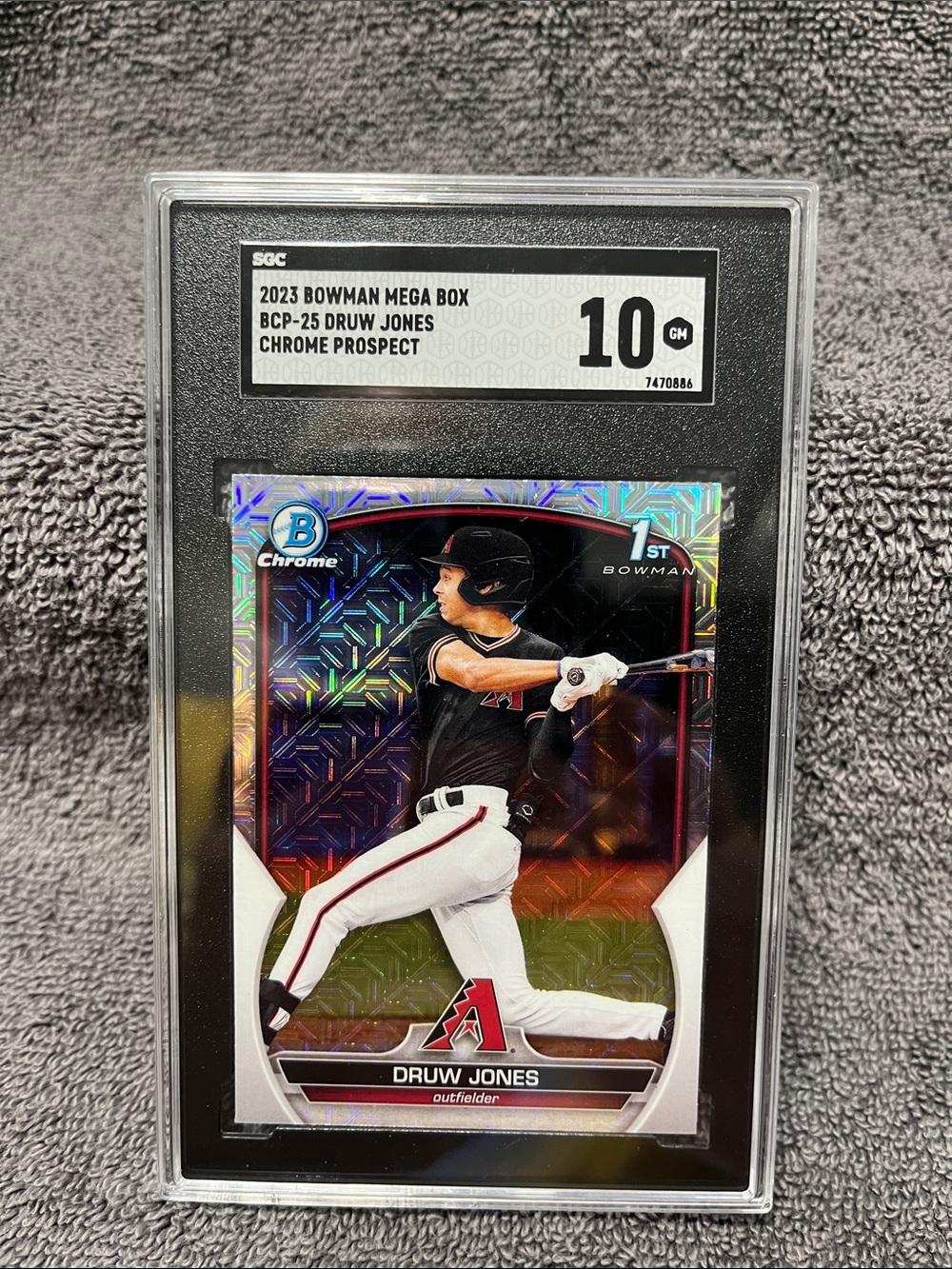 2023 Bowman Chrome Prospect Mega Box #BCP–25 Druw Jones, 1st Bowman, GEM MINT 10